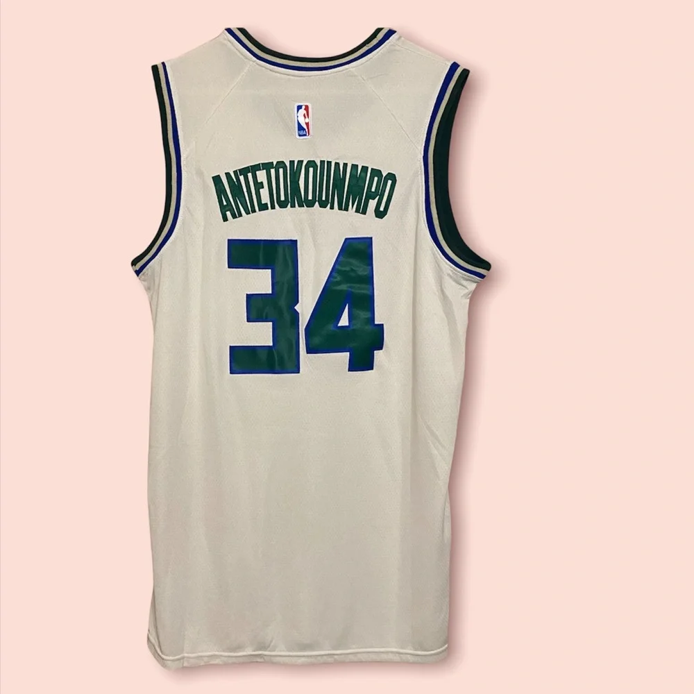 NWT Cream City Milwaukee Bucks Jersey w/ Harley-Davidson & Nike Logos - Picture 3 of 11